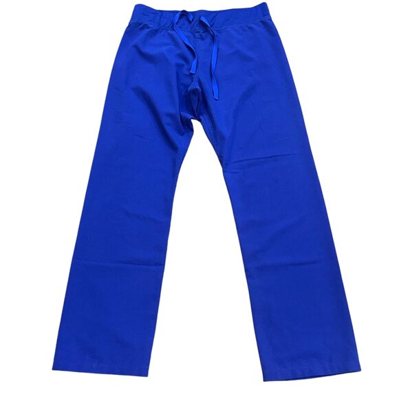 FIGS Scrubs Set Catarina Top Livingston Basic Pants Royal Blue Small Medical - Picture 8 of 11